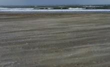 Une plage et l'océan au loin